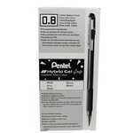 Stylo roller à encre gel Hybrid Gel Grip K118L blanc x 12 PENTEL