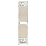 vidaXL Cloison de séparation 4 panneaux Crème 140x165 cm Tissu