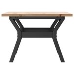 vidaXL Table basse cadre en Y 50x50x35 cm bois de pin massif et acier
