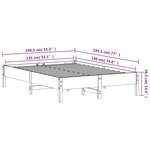 vidaXL Cadre de lit sans matelas 135x190 cm bois de pin massif
