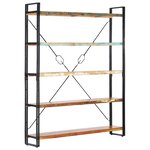 vidaXL Bibliothèque 5 niveaux 140x30x180cm Bois solide de récupération