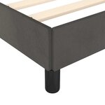 vidaXL Cadre de lit sans matelas gris foncé 140x190 cm velours