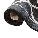 vidaXL Tapis lavable noir et blanc 80x150 cm antidérapant