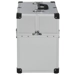 vidaXL Boîte à outils 38x22 5x34 cm Argenté Aluminium