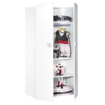 Armoire chambre bébé 2 portes - Boutons étoile gris