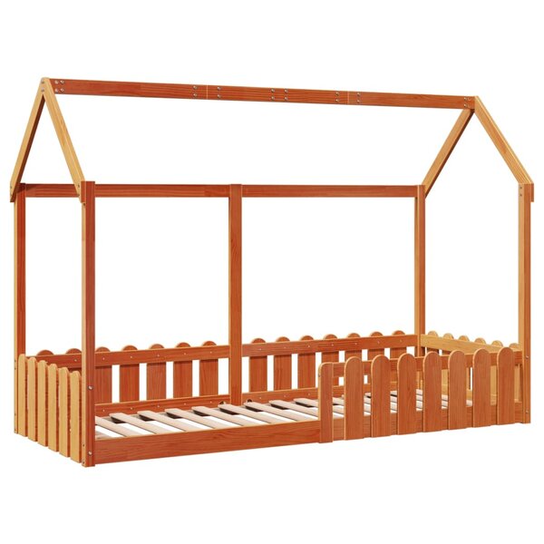 vidaXL Cadre de lit d'enfants forme de maison 80x200cm bois massif pin