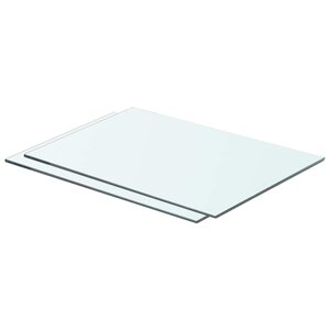 vidaXL Panneaux d'étagère 2 Pièces Verre Transparent 50 x 30 cm