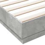 vidaXL Cadre de lit gris béton 200x200 cm bois d'ingénierie