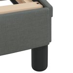 vidaXL Cadre de lit sans matelas gris foncé 160x200 cm tissu