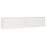 vidaXL Armoires murales 2 Pièces Blanc 80x30x35 cm Bois de pin massif