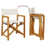 vidaXL Chaises de jardin pliables lot de 4 blanc crème tissu