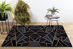 Tapis d'intérieur Grafic 50 x 80 cm - Noir