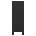 vidaXL Coffre de rangement industriel Noir 75x40x115 cm Métal