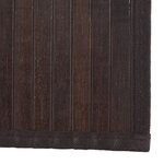 vidaXL Tapis rectangulaire marron foncé 80x400 cm bambou