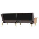 vidaXL Canapé-lit avec accoudoirs taupe tissu