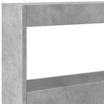 vidaXL Armoire tête de lit avec LED gris béton 180x17x102 cm