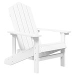 vidaXL Chaise Adirondack de jardin PEHD Blanc