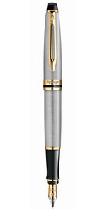 Waterman expert stylo plume acier inoxydable plume moyenne encre bleue coffret cadeau