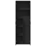 vidaXL Buffet haut noir 60x35x180 cm bois d’ingénierie