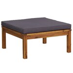 vidaXL Salon de jardin 4 Pièces avec coussin Bois d'acacia solide