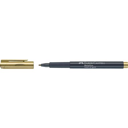 Marqueur metallics pointe ogive 1 5 mm or faber-castell