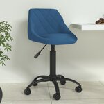 vidaXL Chaise de salle à manger Bleu Velours