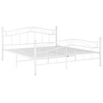 vidaXL Cadre de lit Blanc Métal 140x200 cm