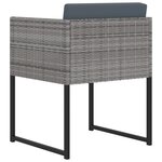 vidaXL Ensemble à manger de jardin coussins 11 Pièces Résine tressée Gris
