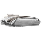 vidaXL Cadre de lit sonoma gris 160x200 cm bois d'ingénierie