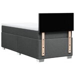 vidaXL Sommier à lattes de lit et matelas Gris foncé 90x190 cm Tissu