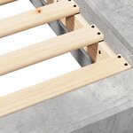 vidaXL Cadre de lit gris béton 140x190 cm bois d'ingénierie