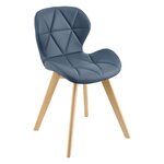 Lot de 4 chaises similicuir 81 x 57 x 49 cm bleu 03_0006774