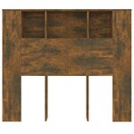 vidaXL Armoire de tête de lit chêne fumé 120x18 5x102 5 cm