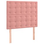 vidaXL Sommier à lattes de lit avec matelas Rose 90x200 cm Velours