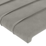 vidaXL Cadre de lit avec tête de lit Gris clair 140x200 cm