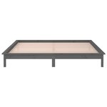vidaXL Cadre de lit à LED gris 200x200 cm bois massif