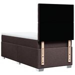 vidaXL Sommier à lattes de lit avec matelas Marron foncé 90x190 cm
