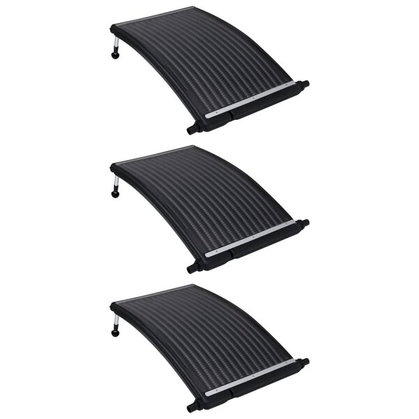 vidaXL Panneaux de chauffage solaire de piscine courbés 3 Pièces 110x65cm