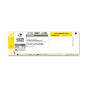 Boîte de 100 nouveaux Recommandés manuels Personnalisés avec accusé de réception