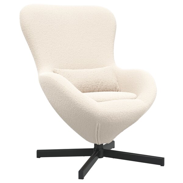 Fauteuil suspendu vidaXL en tissu velouté crème