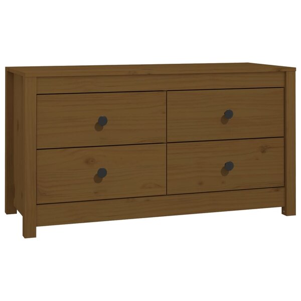 vidaXL Armoire latérale Marron Miel 100x40x54 cm Bois de pin massif