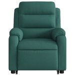 vidaXL Fauteuil inclinable vert foncé tissu