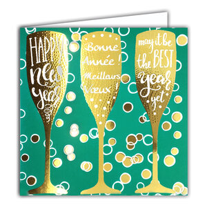 Carte Meilleurs Vœux avec Enveloppe Blanche 15x15cm