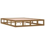 vidaXL Cadre de lit Marron miel 120x200 cm Bois massif