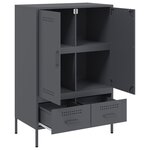 vidaXL Buffet haut anthracite 68x39x101 5 cm acier laminé à froid