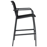 vidaXL Chaises de bar de jardin lot de 2 Noir Textilène