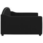 vidaXL Lit de repos noir 100x200 cm tissu