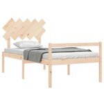 vidaXL Lit pour personne âgée et tête de lit 100x200 cm bois massif