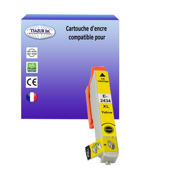 Cartouche Compatible pour Epson T2434 / T2424 Jaune - T3AZUR