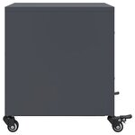 vidaXL Tables de chevet 2 Pièces anthracite 36x39x43 5 cm acier